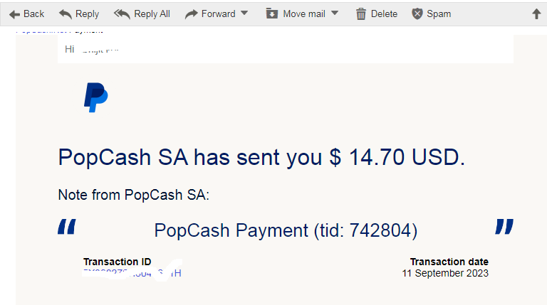 popcash payment proof