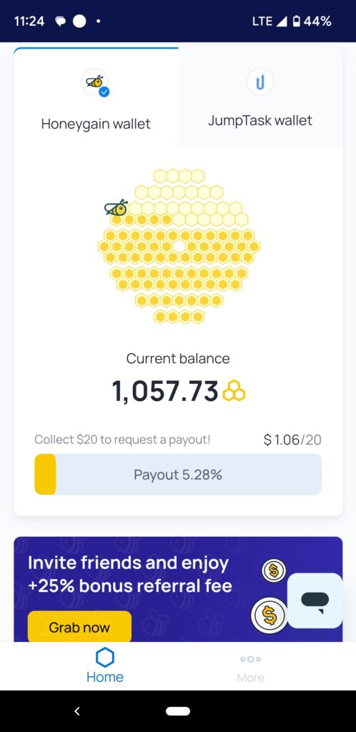 honeygain dashboard